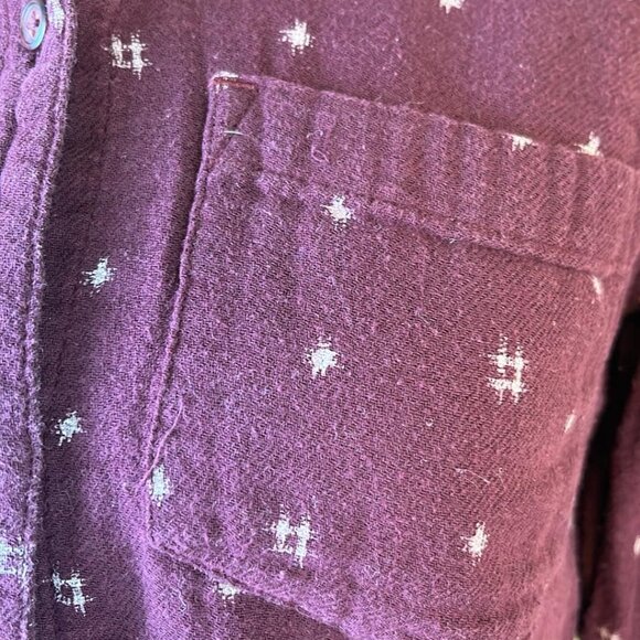 Madewell Burgundy Flannel XXS Top Warm Cozy Casual Hipster Stylish Rodeo Lagenlo - Picture 6 of 13